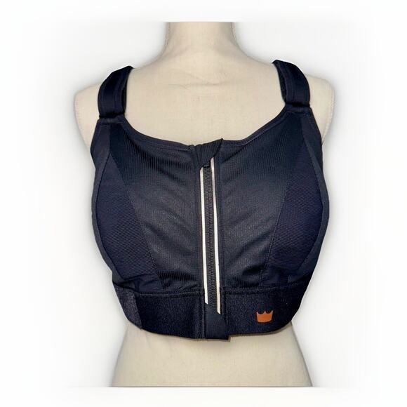 SheFit 3Luxe Ultimate Sports Bra Black Zip Front Adjustable Convert High Impact - Picture 1 of 16